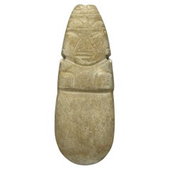 Vintage Pre Columbian Costa Rican Jadeite Axe God pendant  