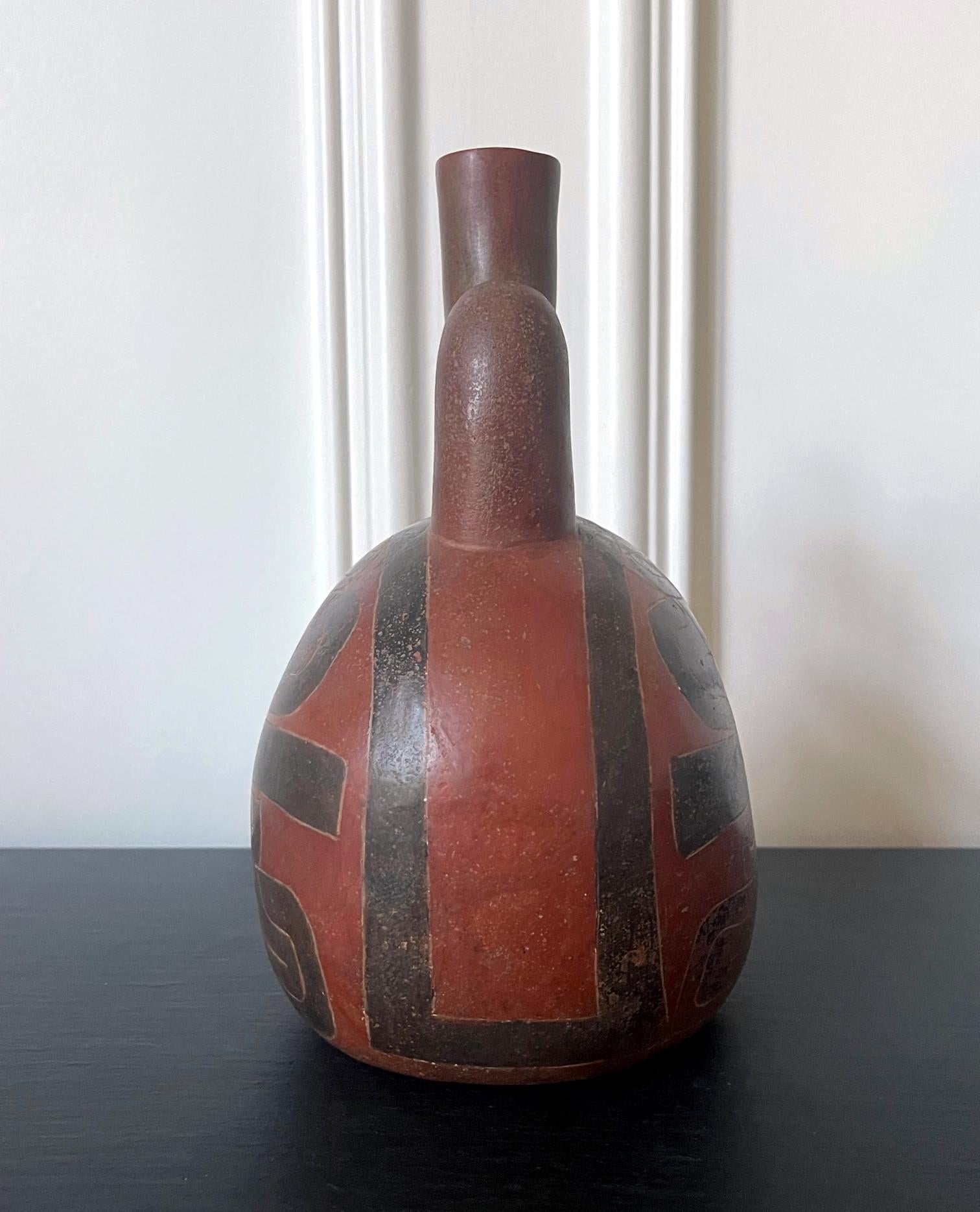 Peruvian Pre-Columbian Cupisnique Stirrup Vessel from Peru For Sale