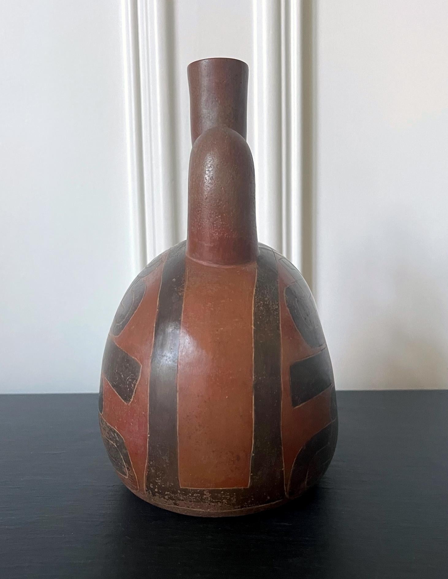 Pre-Columbian Cupisnique Stirrup Vessel from Peru For Sale 1