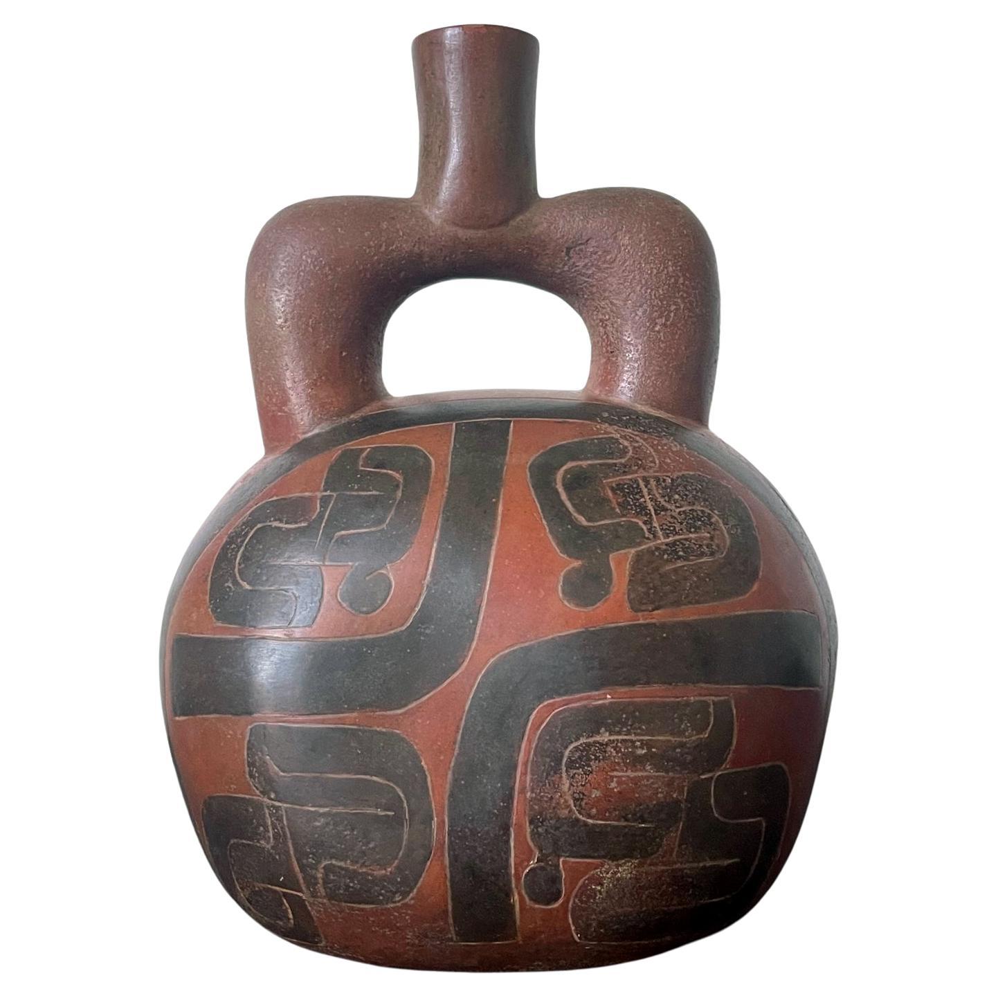 Pre-Columbian Cupisnique Stirrup Vessel from Peru