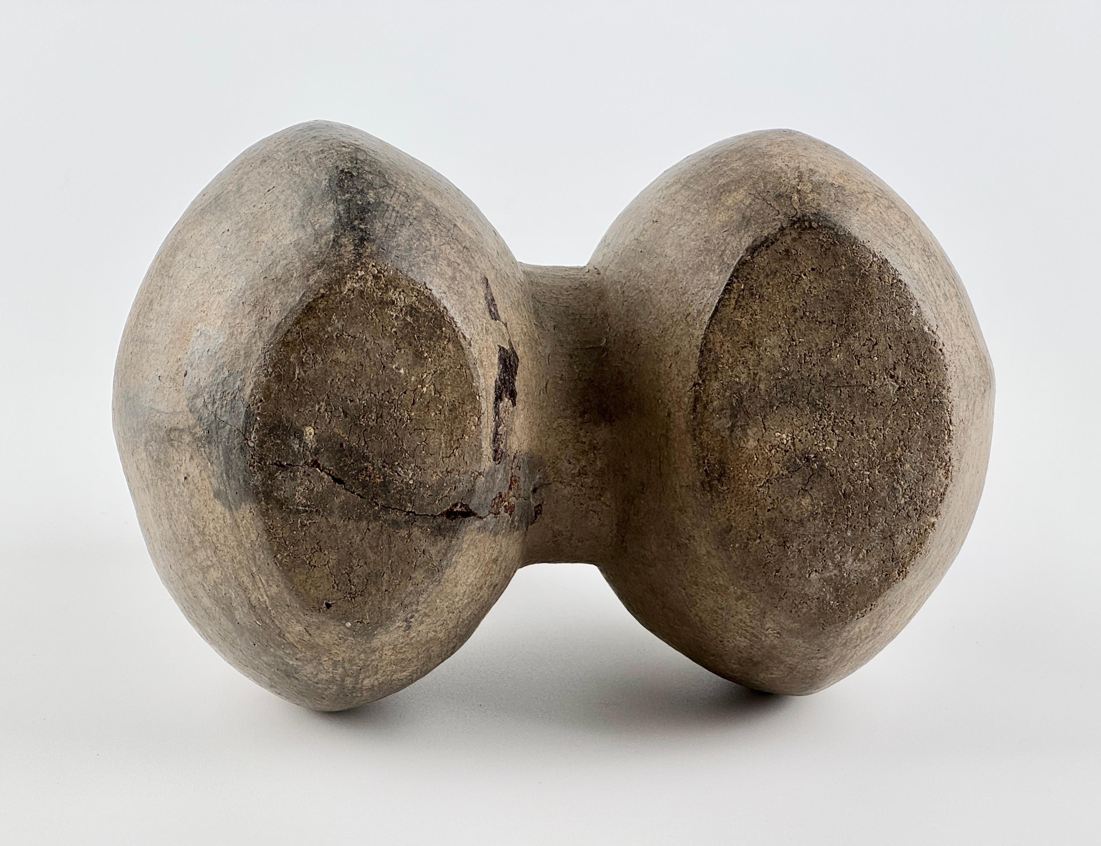 Carved Pre Columbian Double-Spouted Anthropomorphic Vessel For Sale