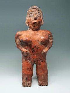 Pre-Columbian Earthenware Female Figure, Nayarit, Mexico