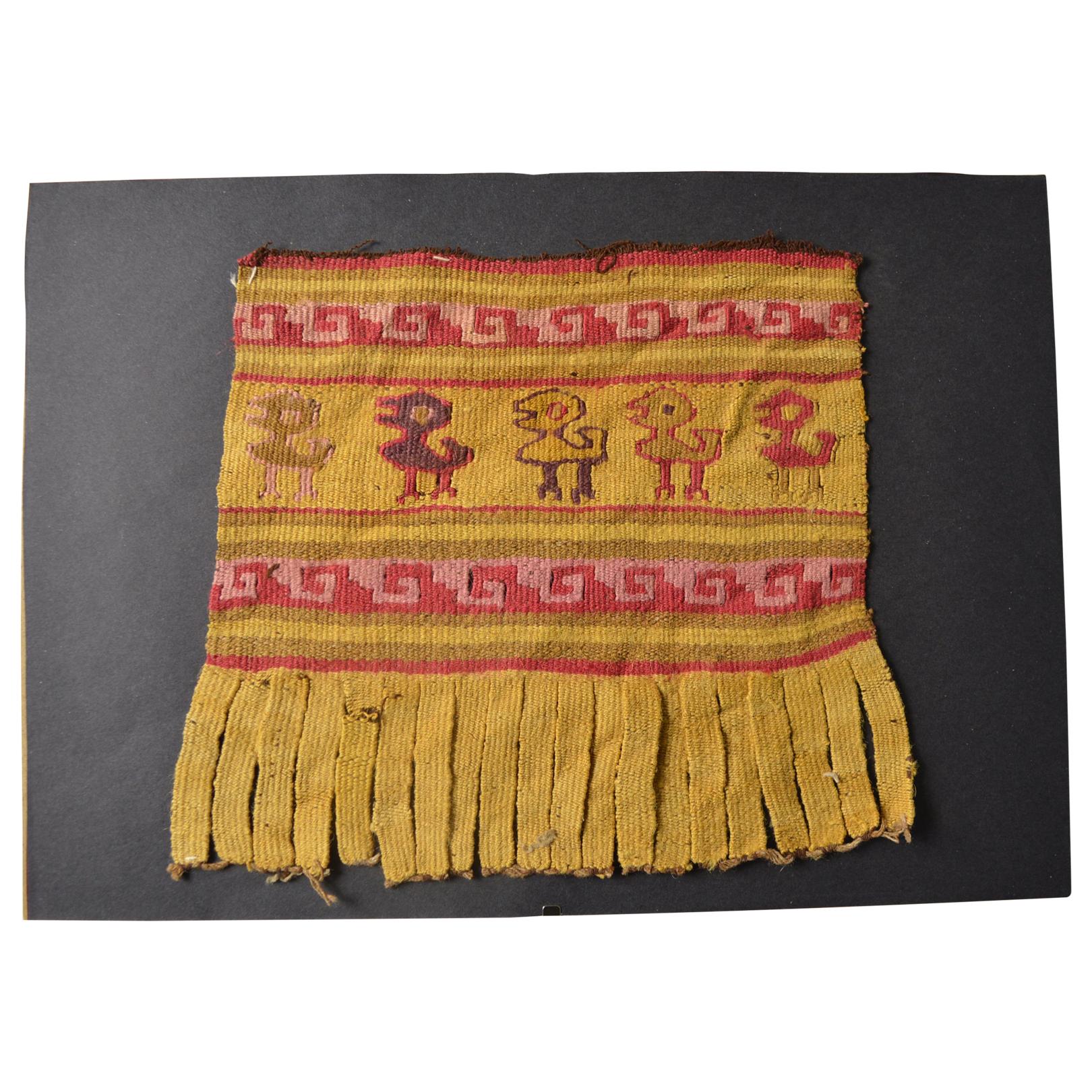 Pre Columbian Fine Chancay Textile Panel, circa 1100-1400 AD For Sale
