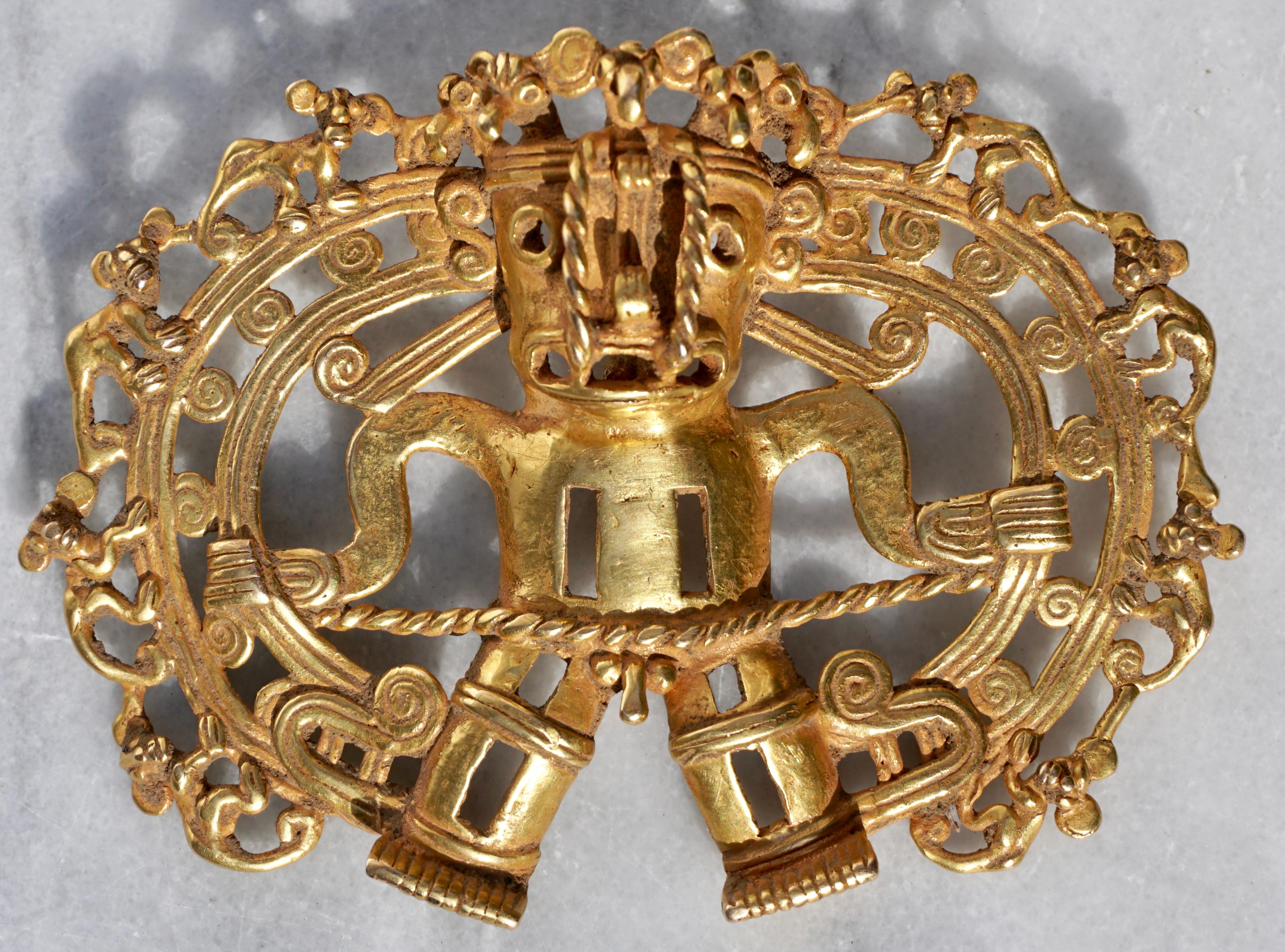 pre columbian gold pendant
