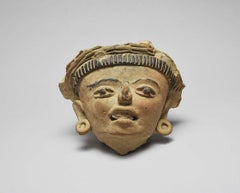 Pre Columbian Head Veracruz pottery Mexico Circa 600-900 A.D