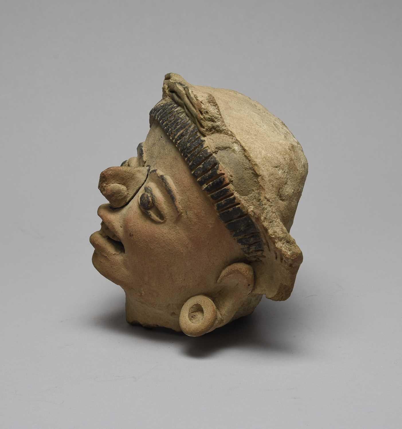 Messicano Testa Pre-Columbian Ceramica di Veracruz Messico Circa 600-900 D.C. in vendita