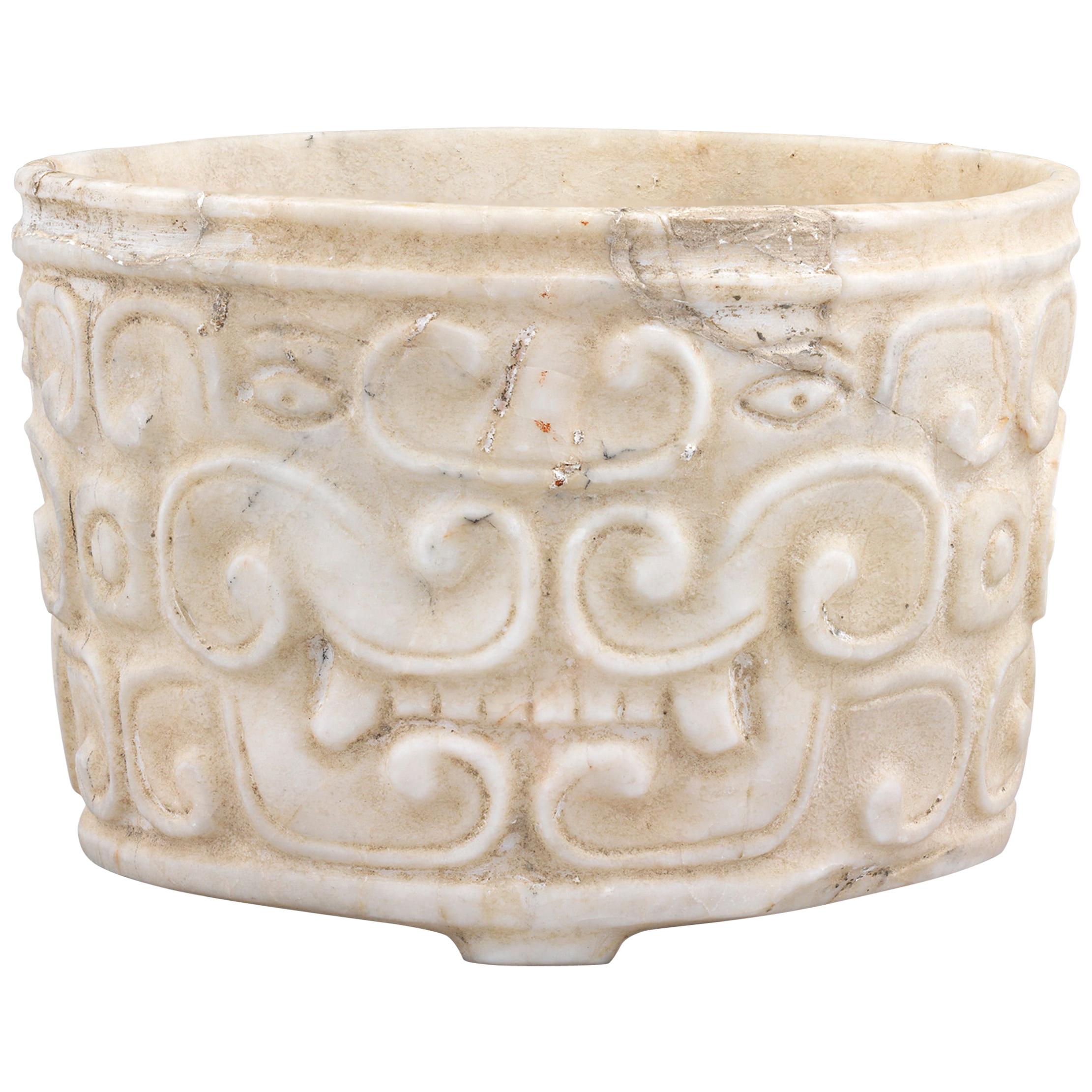 Pre-Columbian Honduran Marble Bowl For Sale
