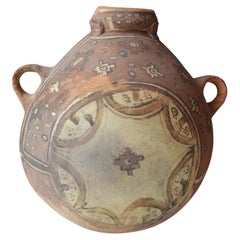 Pre Columbian Impressive Large Huari Canteen vessel South American Antiques