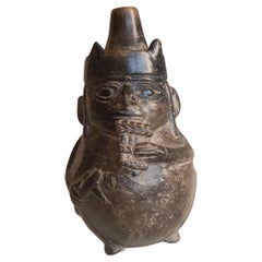 Rare vase à portrait Pre-Columbian Moche - Musicien Art latino-américain