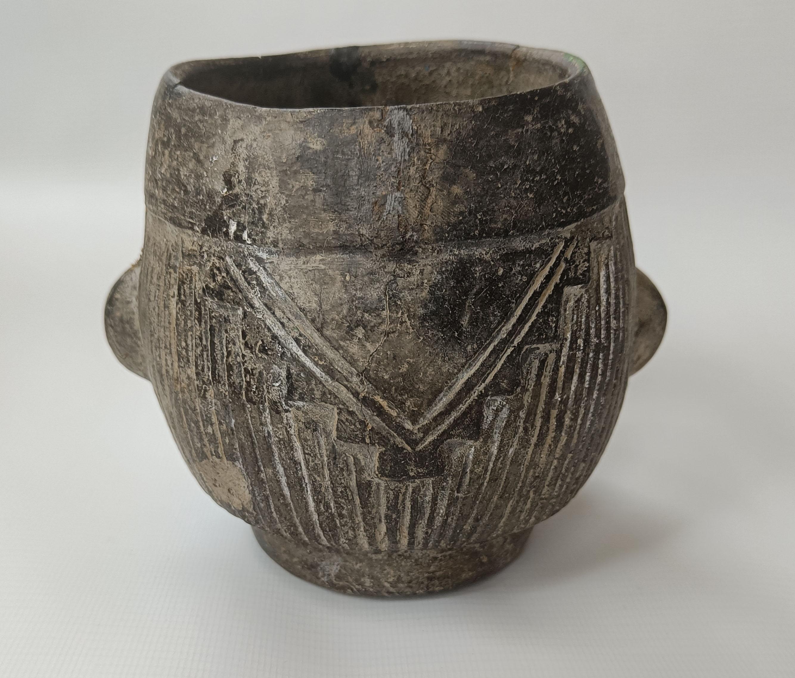 Vaso retrato Inca Precolombino Antigüedades Latinoamericanas del Sur Peruano