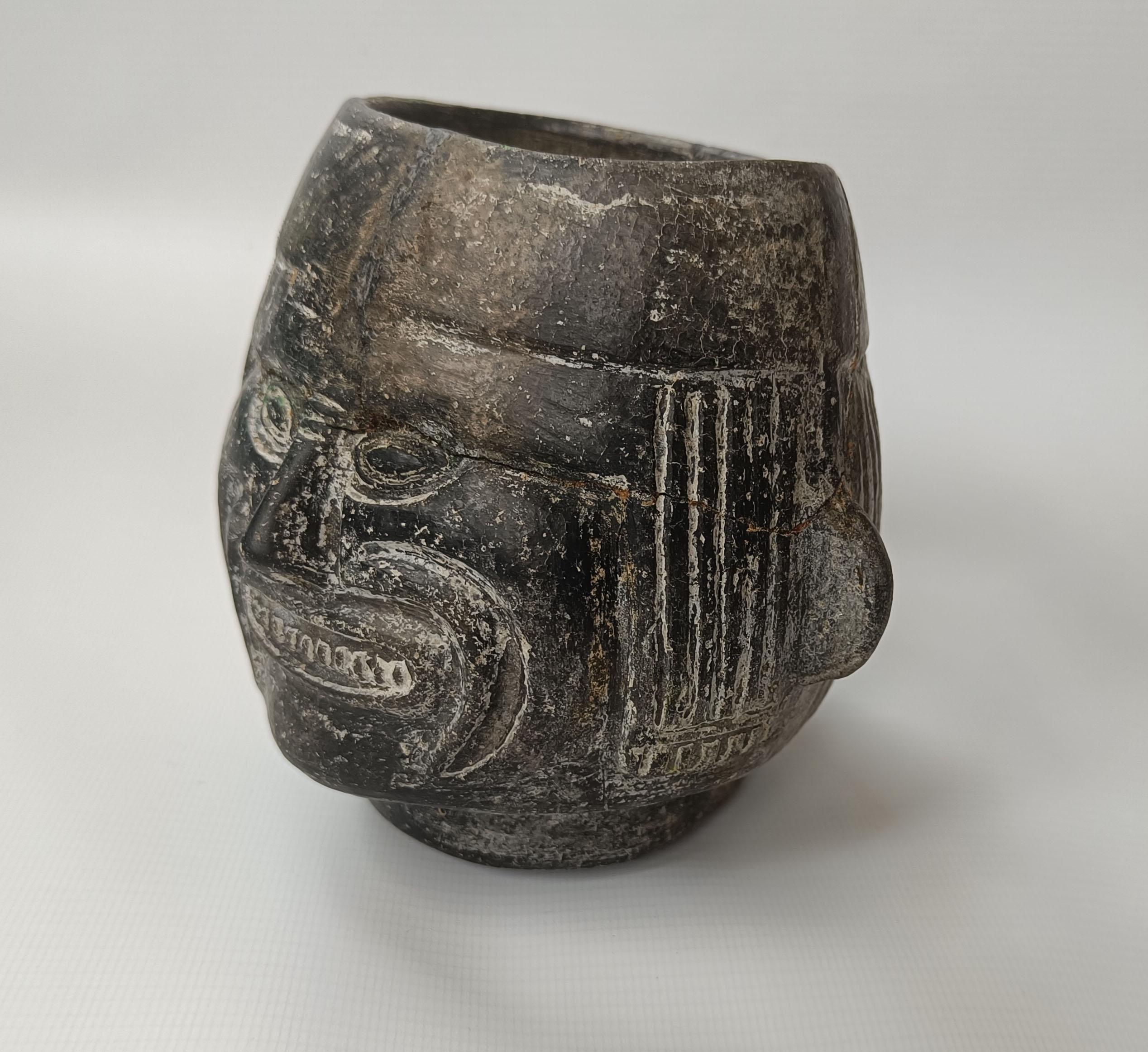 Vaso retrato Inca Precolombino Antigüedades Latinoamericanas del Sur Hecho a mano