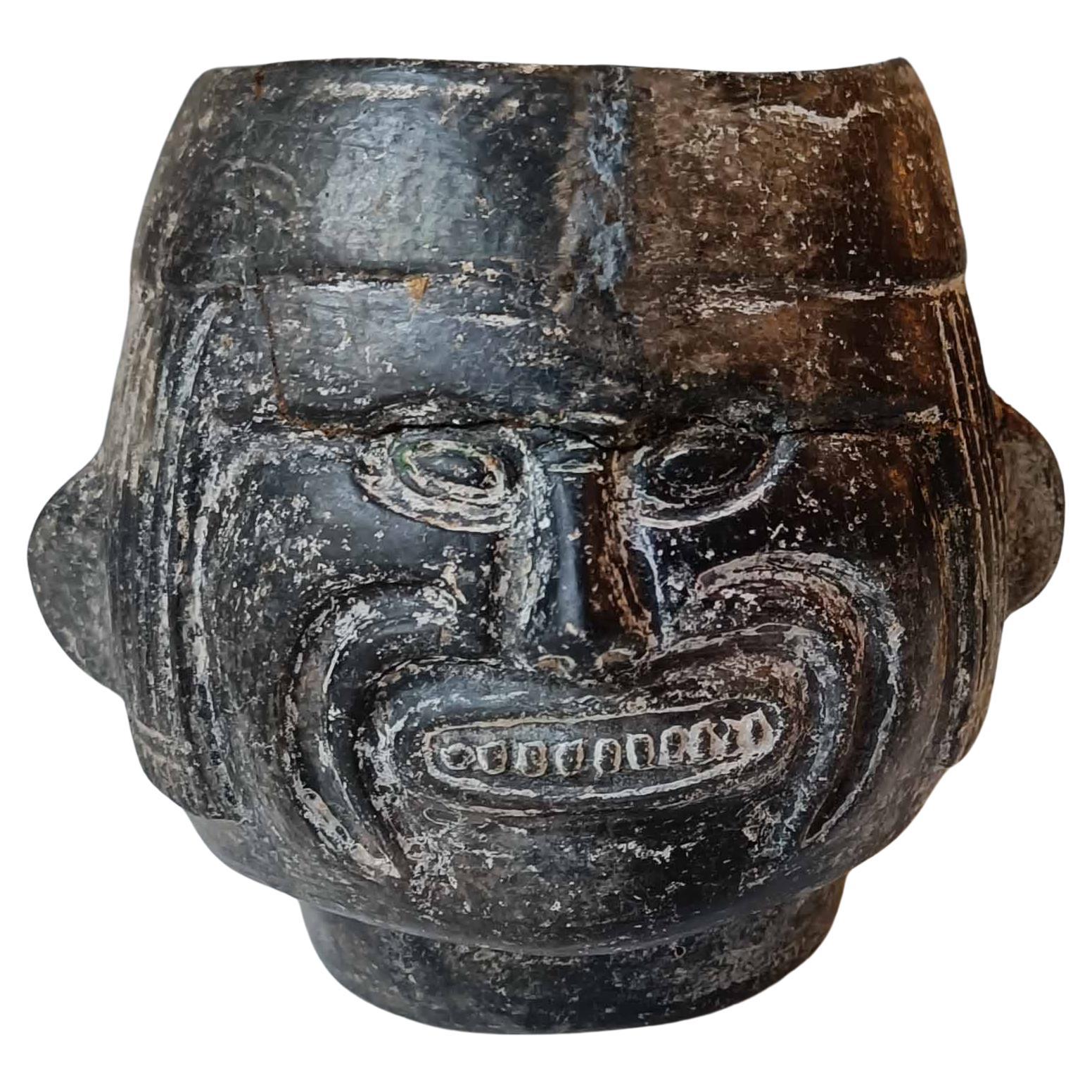 Vaso retrato Inca Precolombino Antigüedades Latinoamericanas del Sur