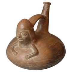 Vase à étriers précolombien Inca d'antiquités d'Amérique du Sud-Latine