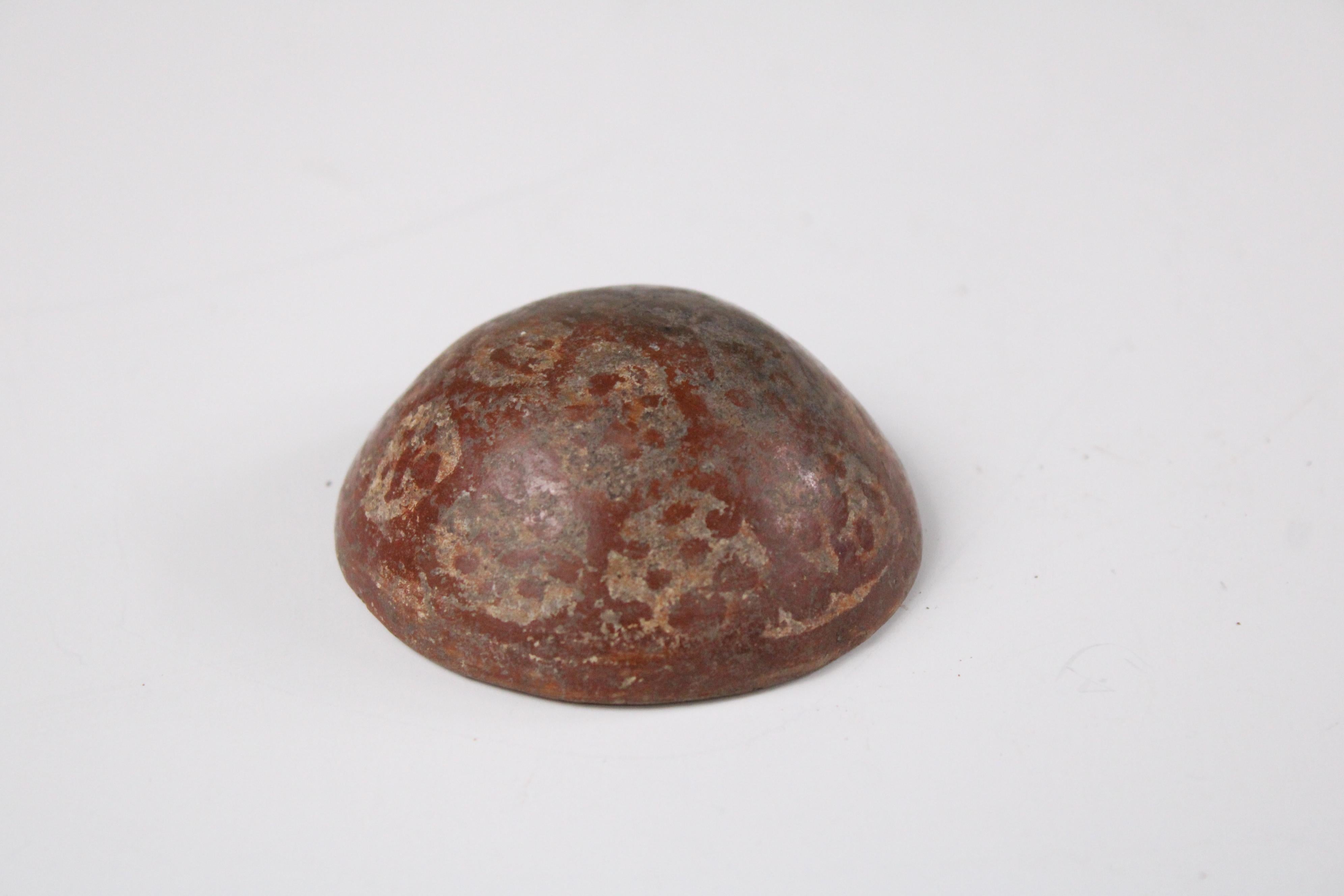Pre-Columbian Jalisco Miniature Bowl with Three Carved Labrets In Good Condition For Sale In West Hollywood, CA