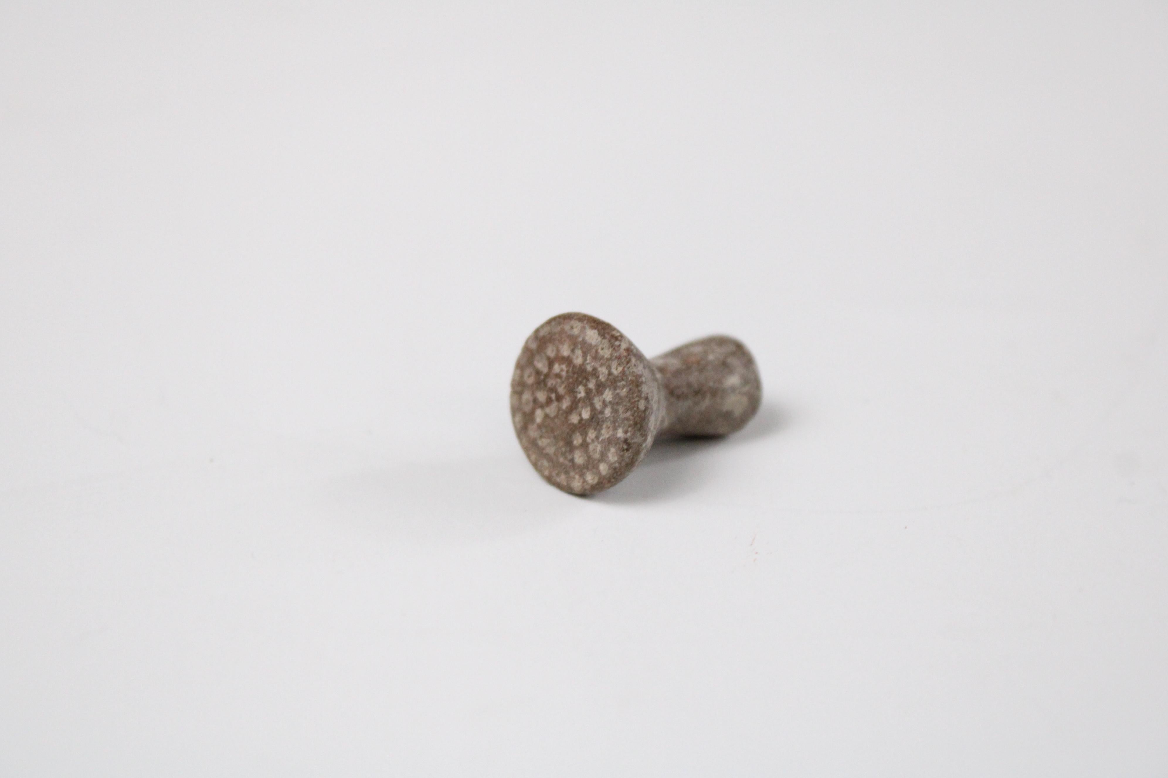 Pre-Columbian Jalisco Miniature Bowl with Three Carved Labrets For Sale 2
