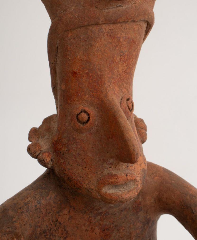 Pre-Columbian Jalisco Seated Figure Sculpture In Good Condition In Astoria, NY