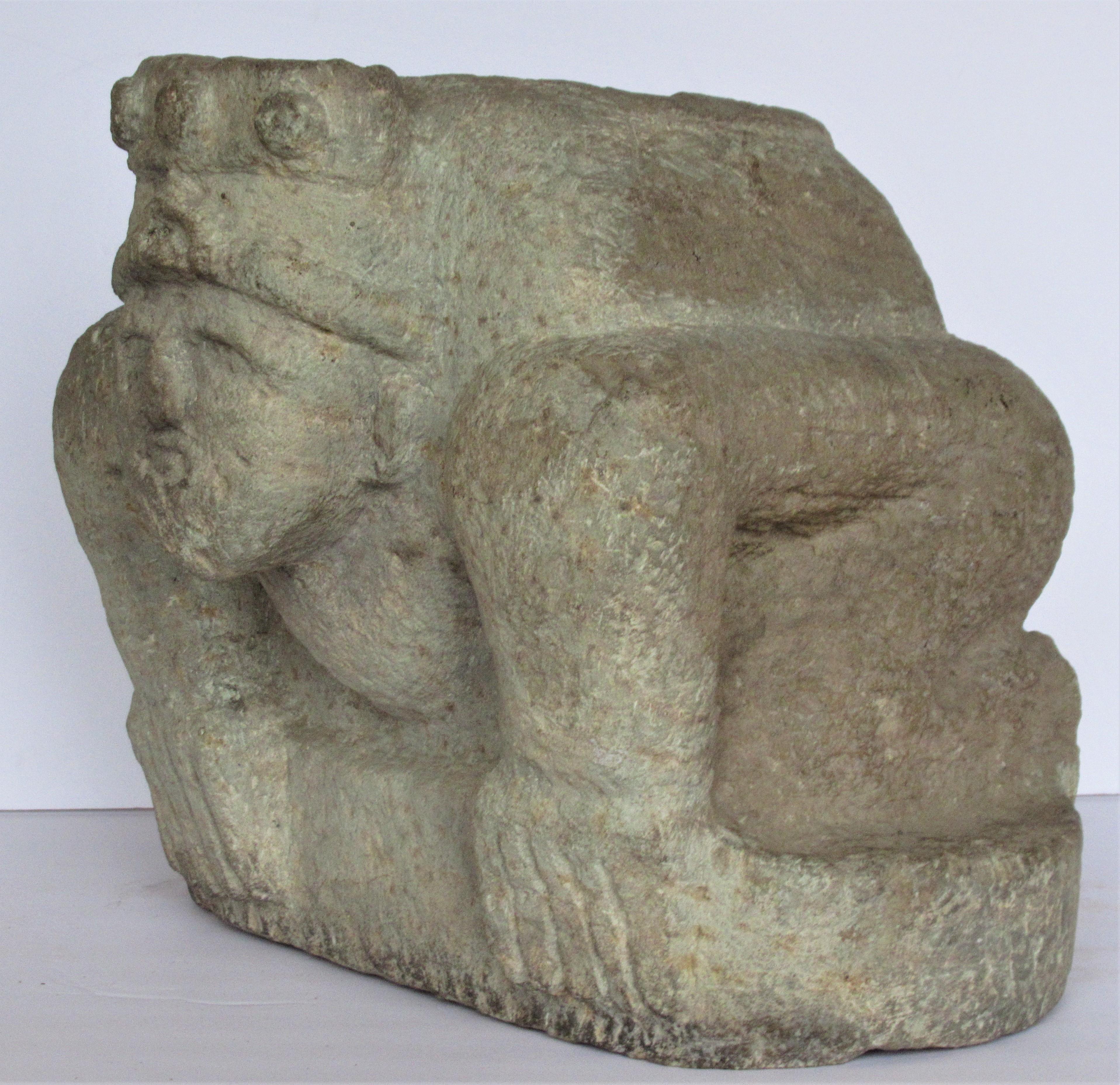 Pre-Columbian Large Carved Stone Figure 6
