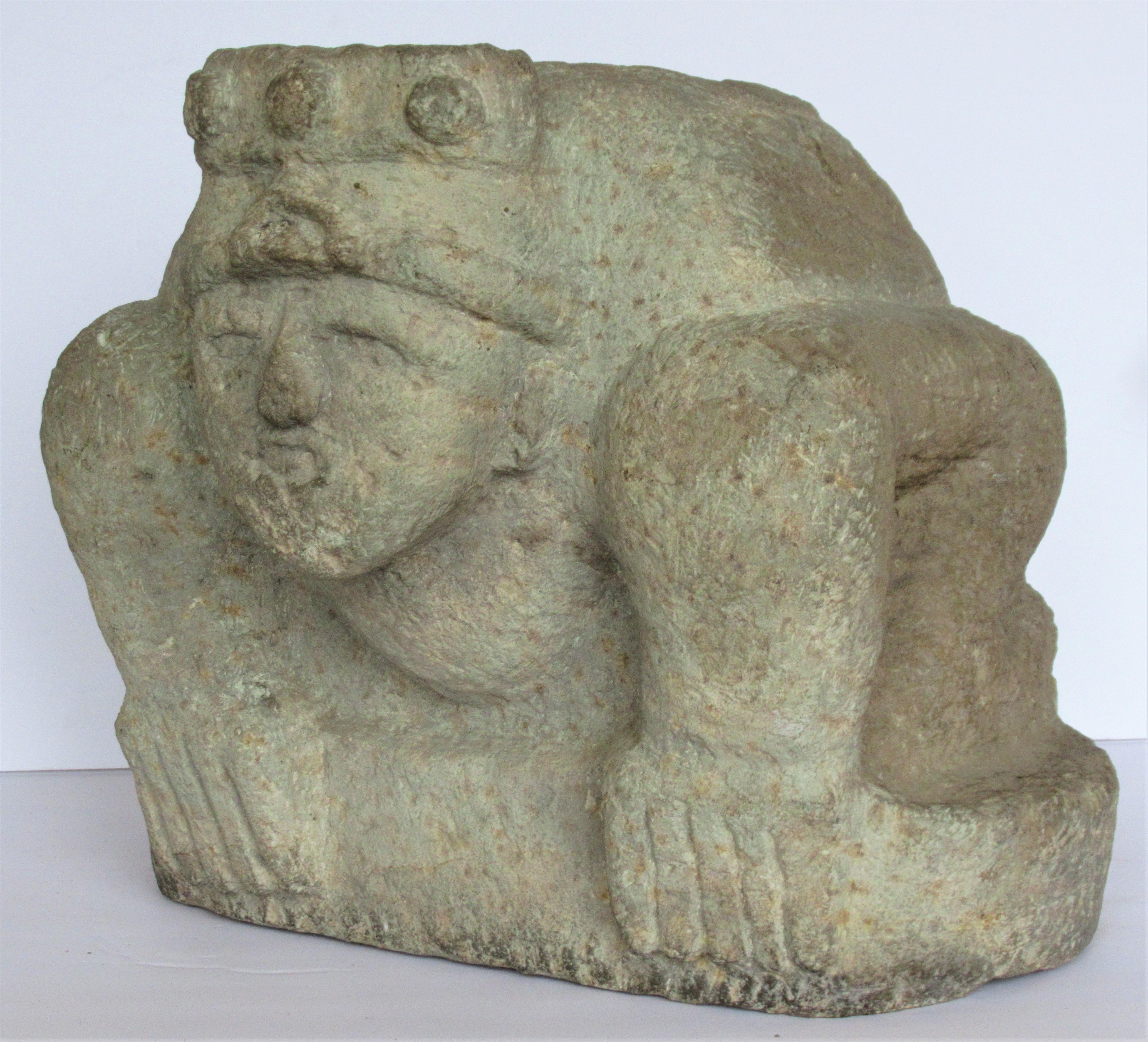 Pre-Columbian Large Carved Stone Figure 3