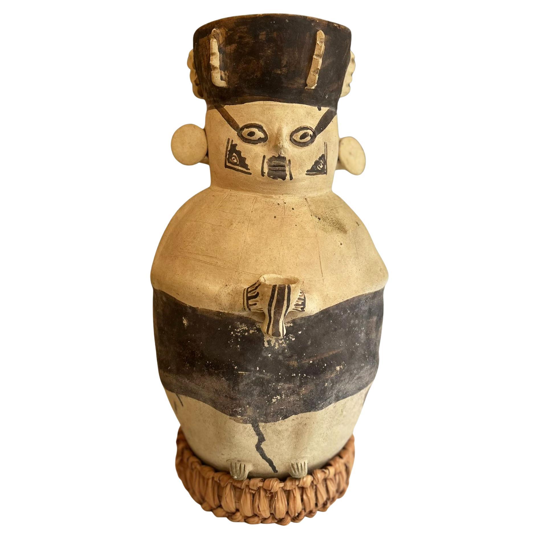 Pre Columbian Large Chancay  Cuchimilco Urn South American Antiques