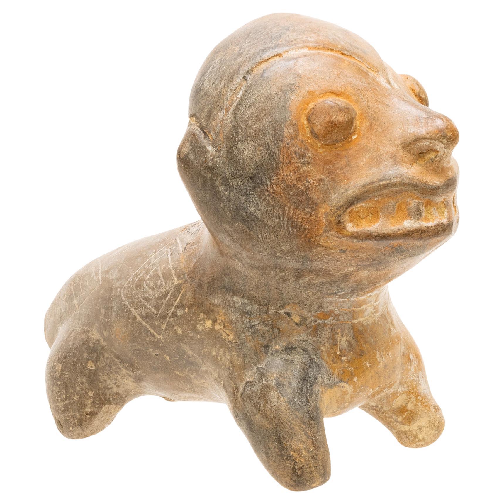 Pre-Columbian Manabi (Ecuador) Pottery Dog For Sale