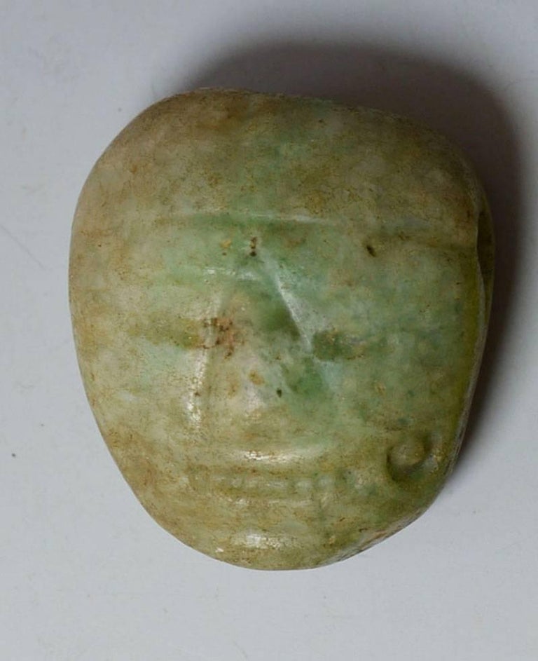 Pre Columbian Maya Jadeite Mask Pendant at 1stDibs