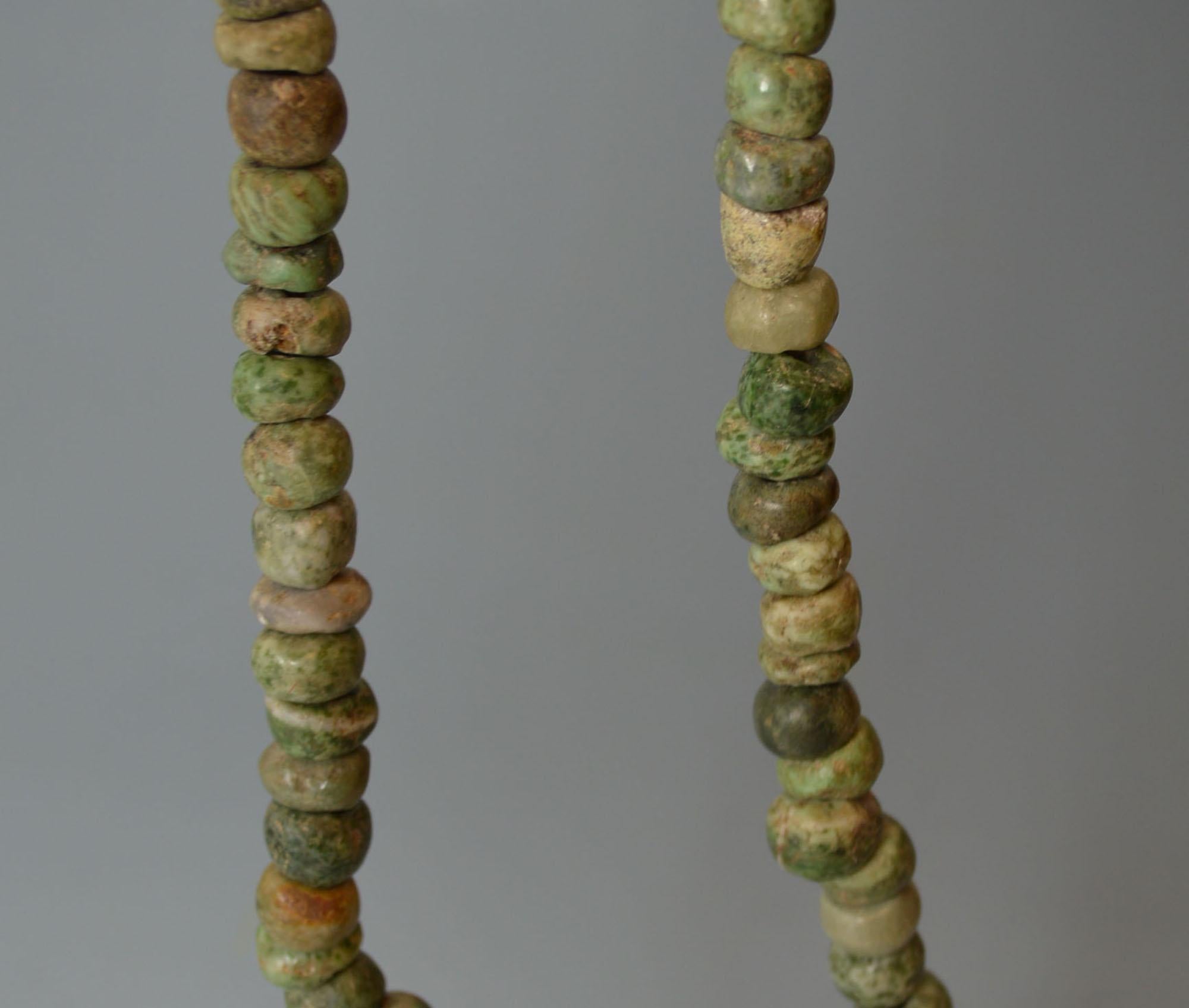 Pre Columbian Maya Jadeite Necklace, circa 600–1200 AD In Good Condition In London, GB