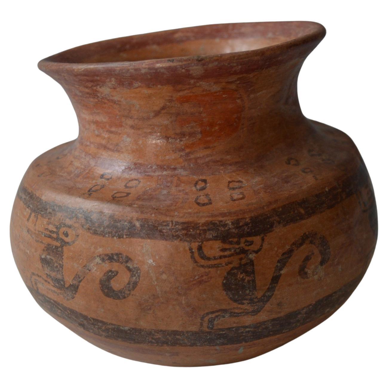 Pre Columbian Maya Polychrome Pottery Bowl circa A.D. 550-950 For Sale