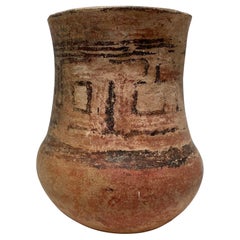 Pre-Columbian Mayan Terracotta Vessel with Glyphs