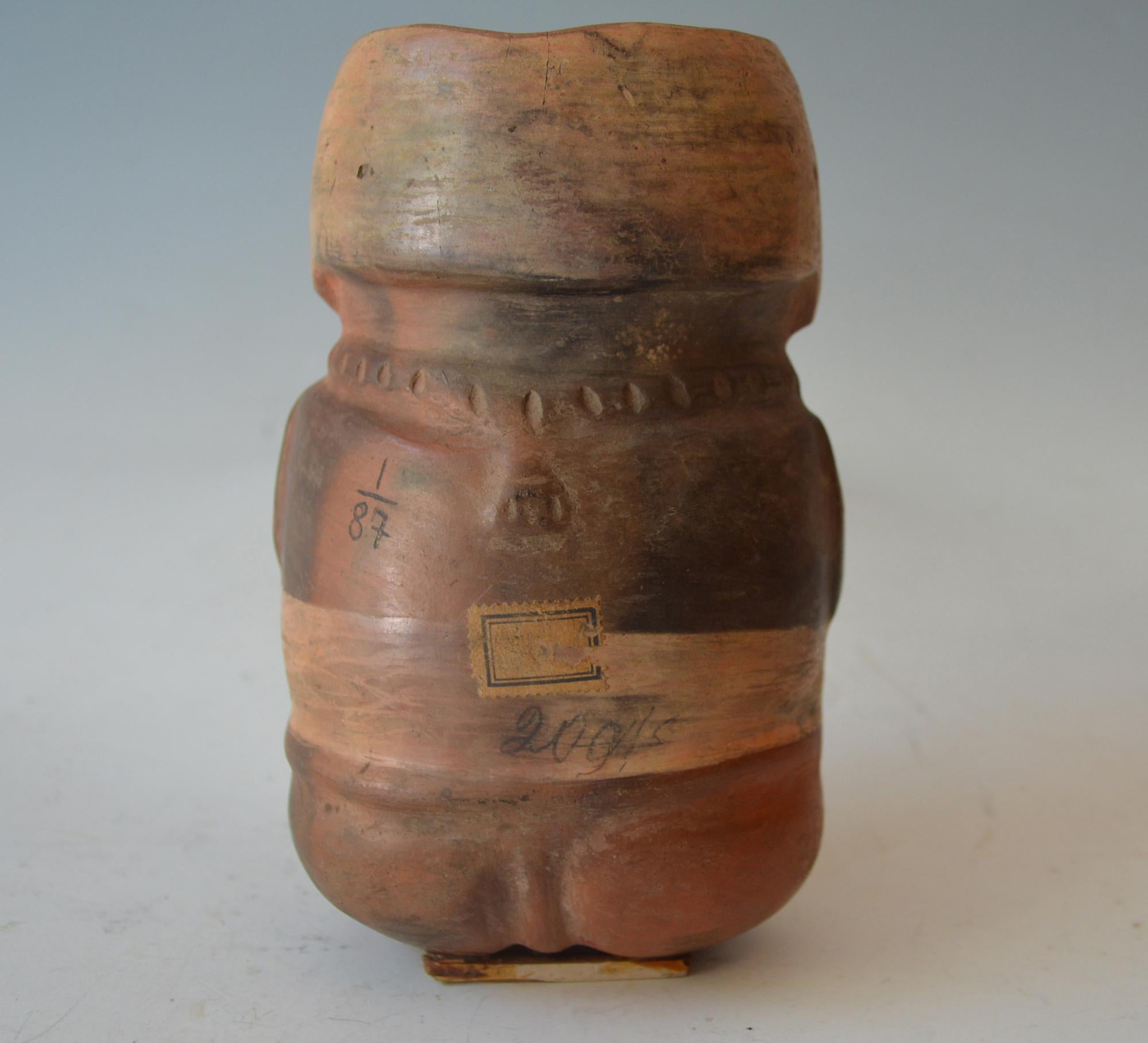 Peruvian Pre Columbian Moche Anthropomorphic Vessel Peru