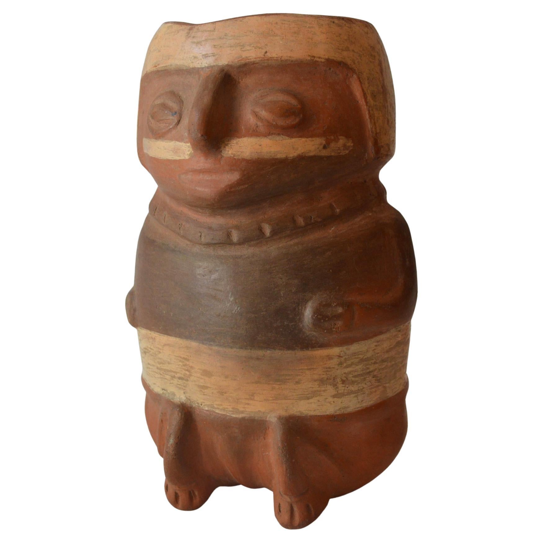 Pre Columbian Moche Anthropomorphic Vessel Peru