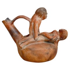 Antique Pre-Columbian Moche Erotic Vessel