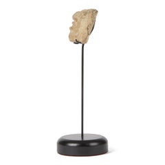 Pre-Columbian Mounted Zapotec Carved Adornos Stone Mask