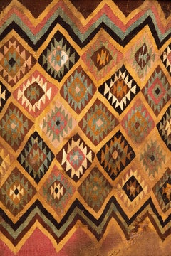 Pre-Columbian Multi-Color Diamond Shaped Nazca Unku Textile, Peru, 200-400 AD