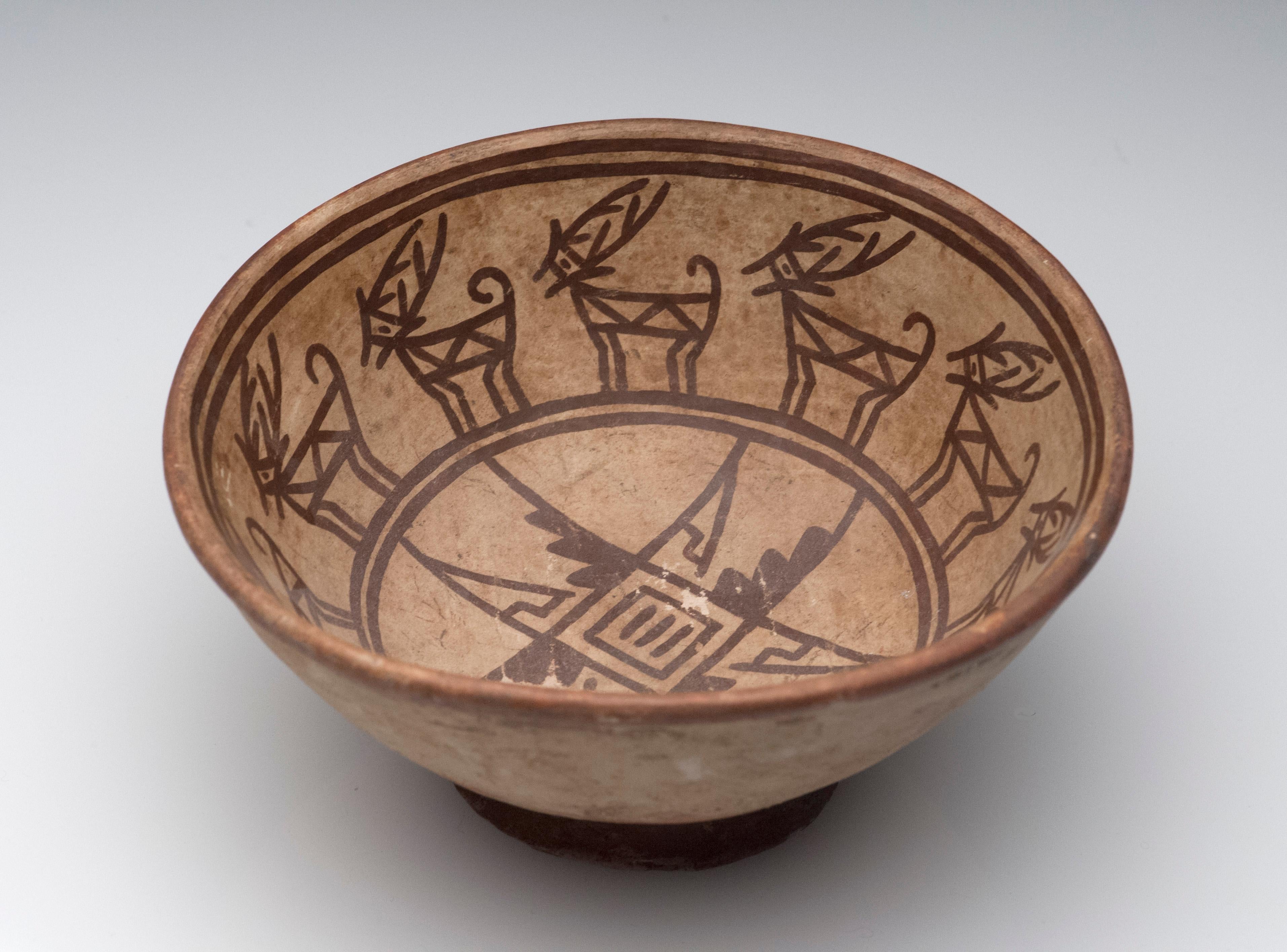 Pre-Columbian Narino Bowl with Deer 4