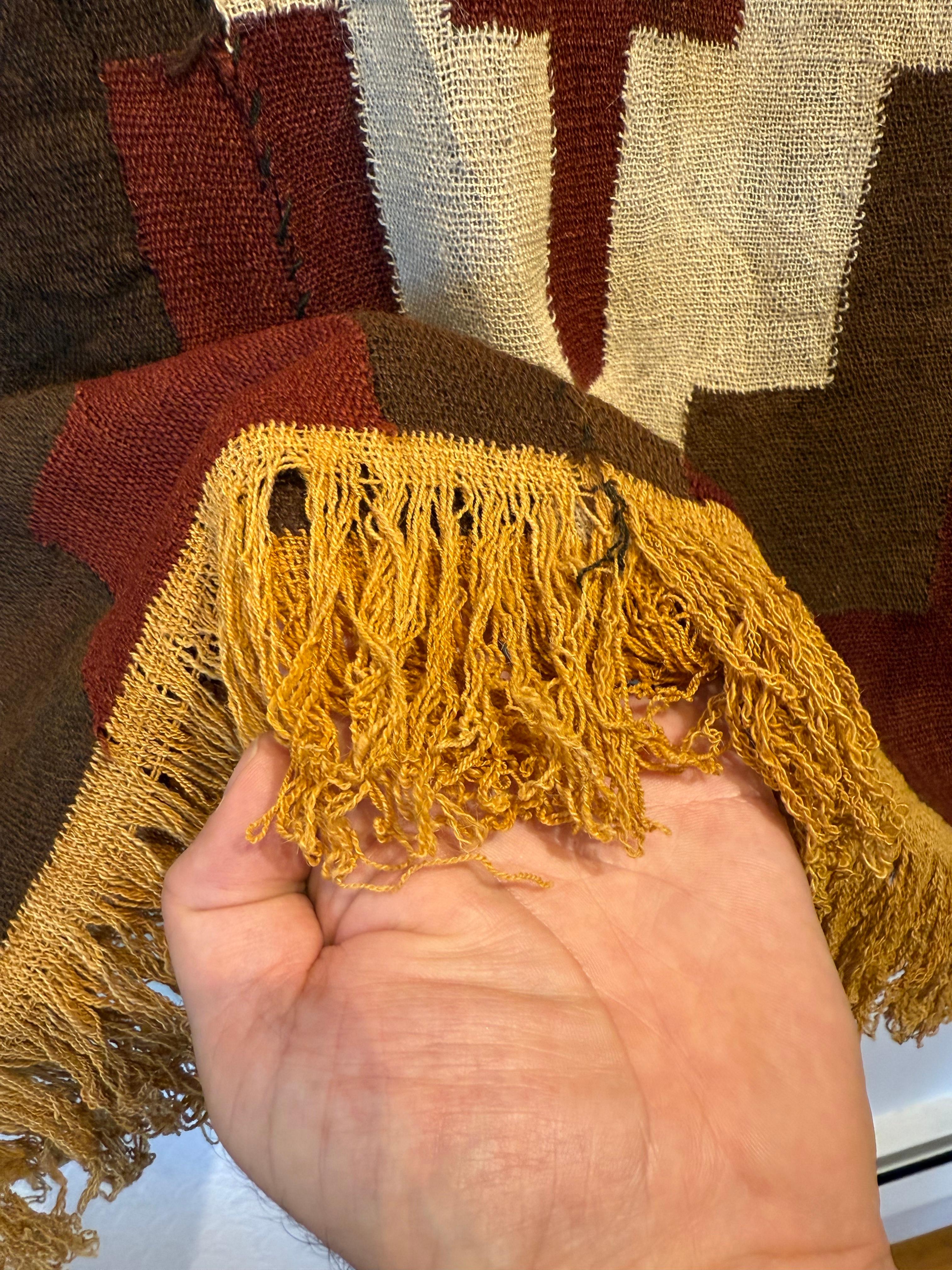 Pre-Columbian Nazca Nasca Stepped Textile Tunic Poncho Peru For Sale 3