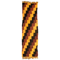 Pre-Columbian Nazca Textile, Stepped Zig-Zag Design, Nazca Peru 200-400 AD