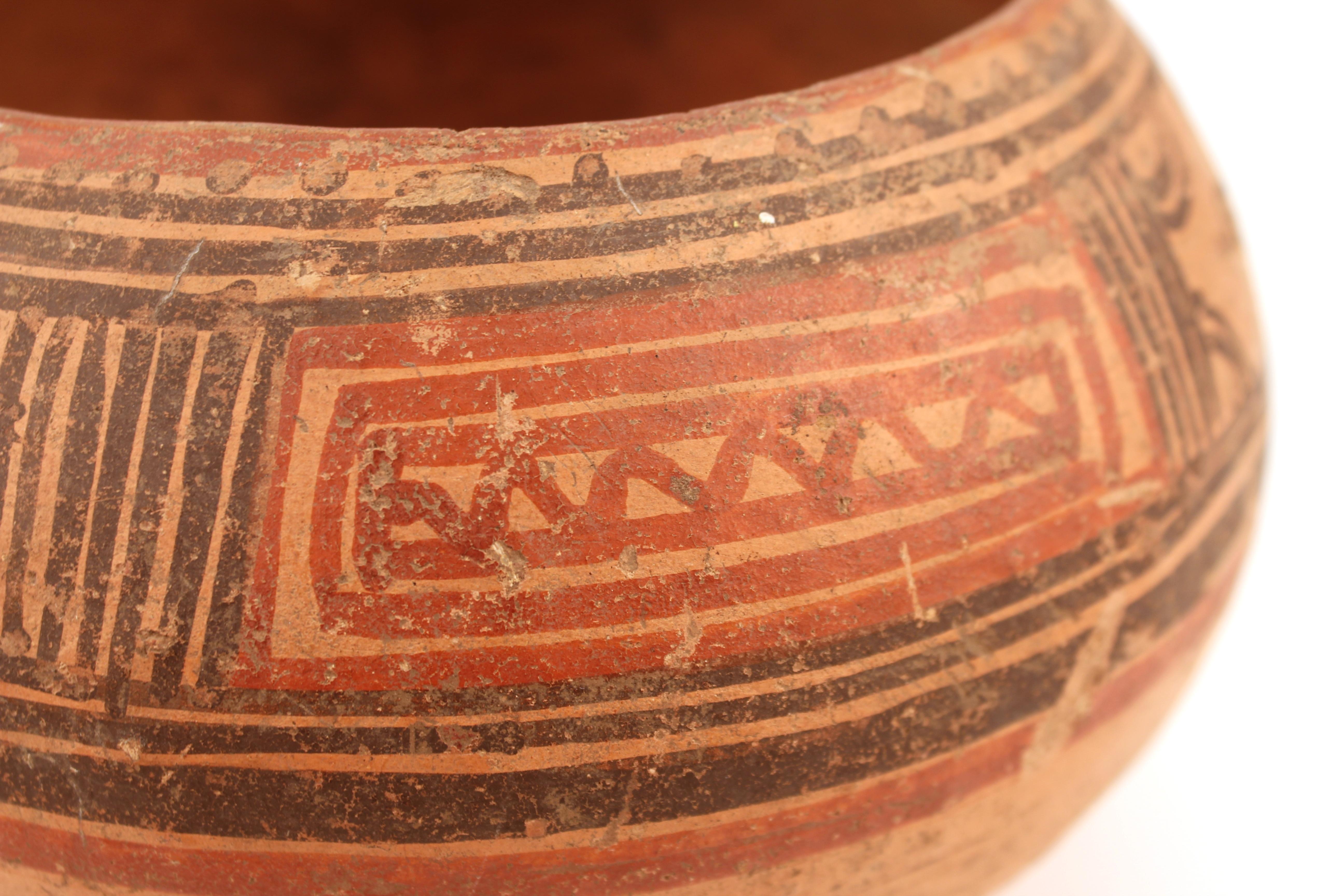 Clay Pre-Columbian Nicoya Pottery Bowl from Costa Rica
