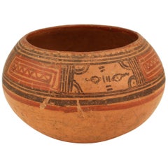 Antique Pre-Columbian Nicoya Pottery Bowl from Costa Rica