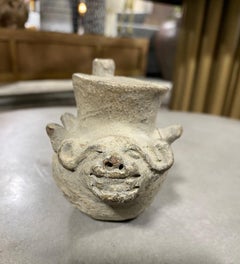 Vaso precolombiano a beccuccio di bue o toro cornuto di Oaxacan, XIV-XV secolo