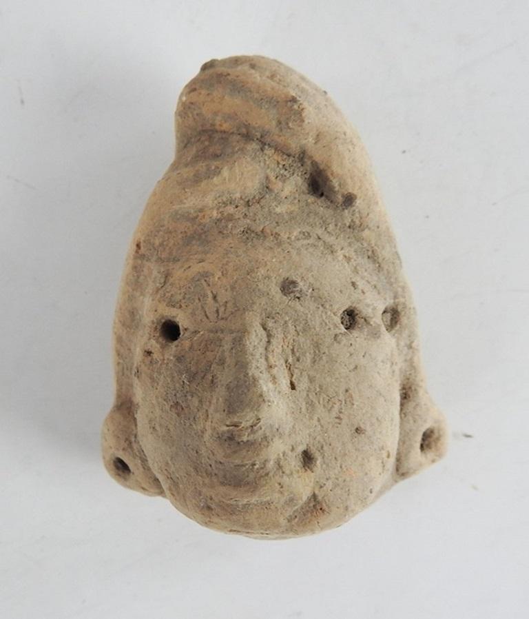 Collection de fragments de têtes de poterie précolombienne - Lot de 5 en vente 1