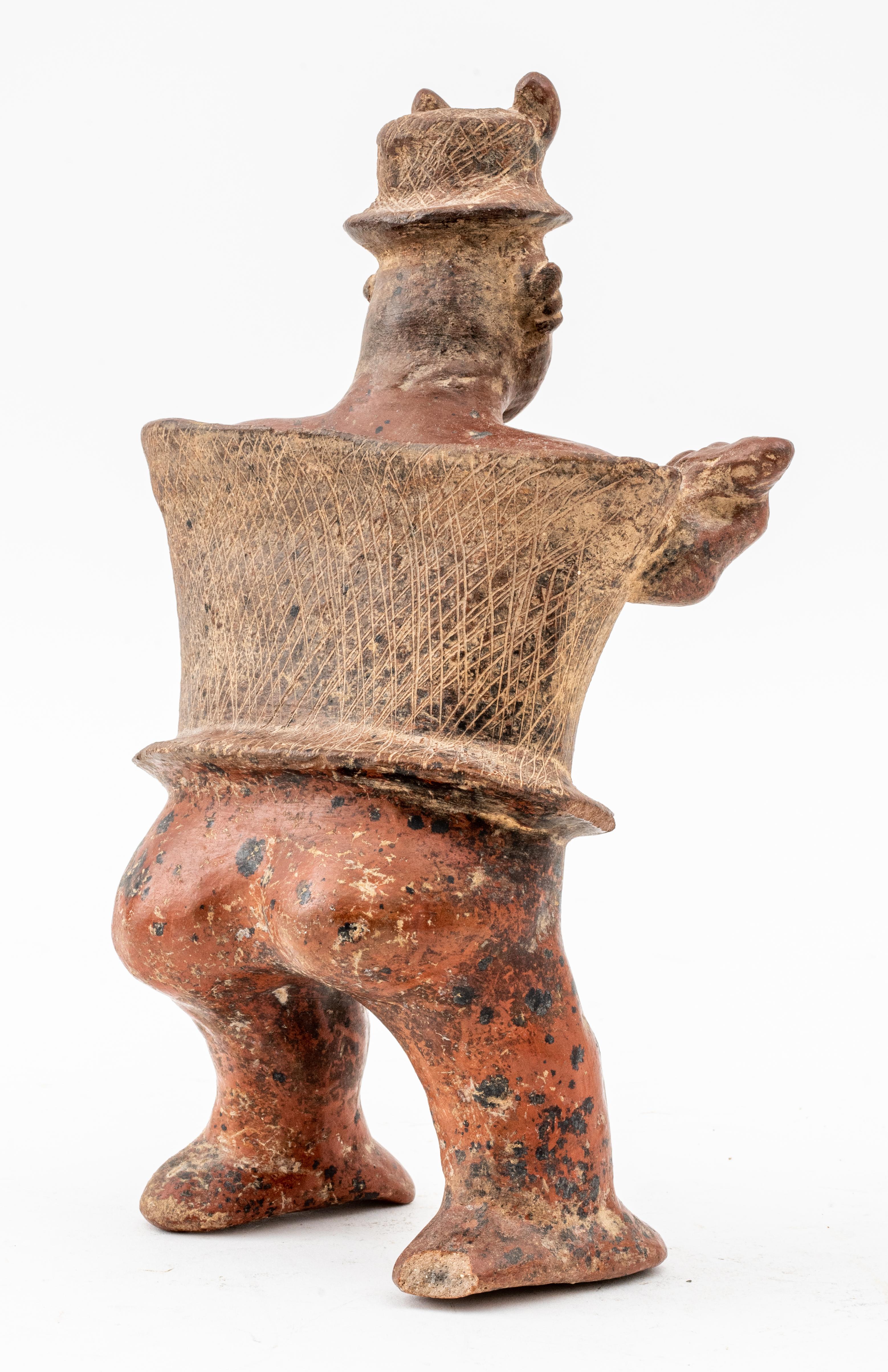 Pre-Columbian Pottery Nayarit Warrior Form Figure In Good Condition In New York, NY
