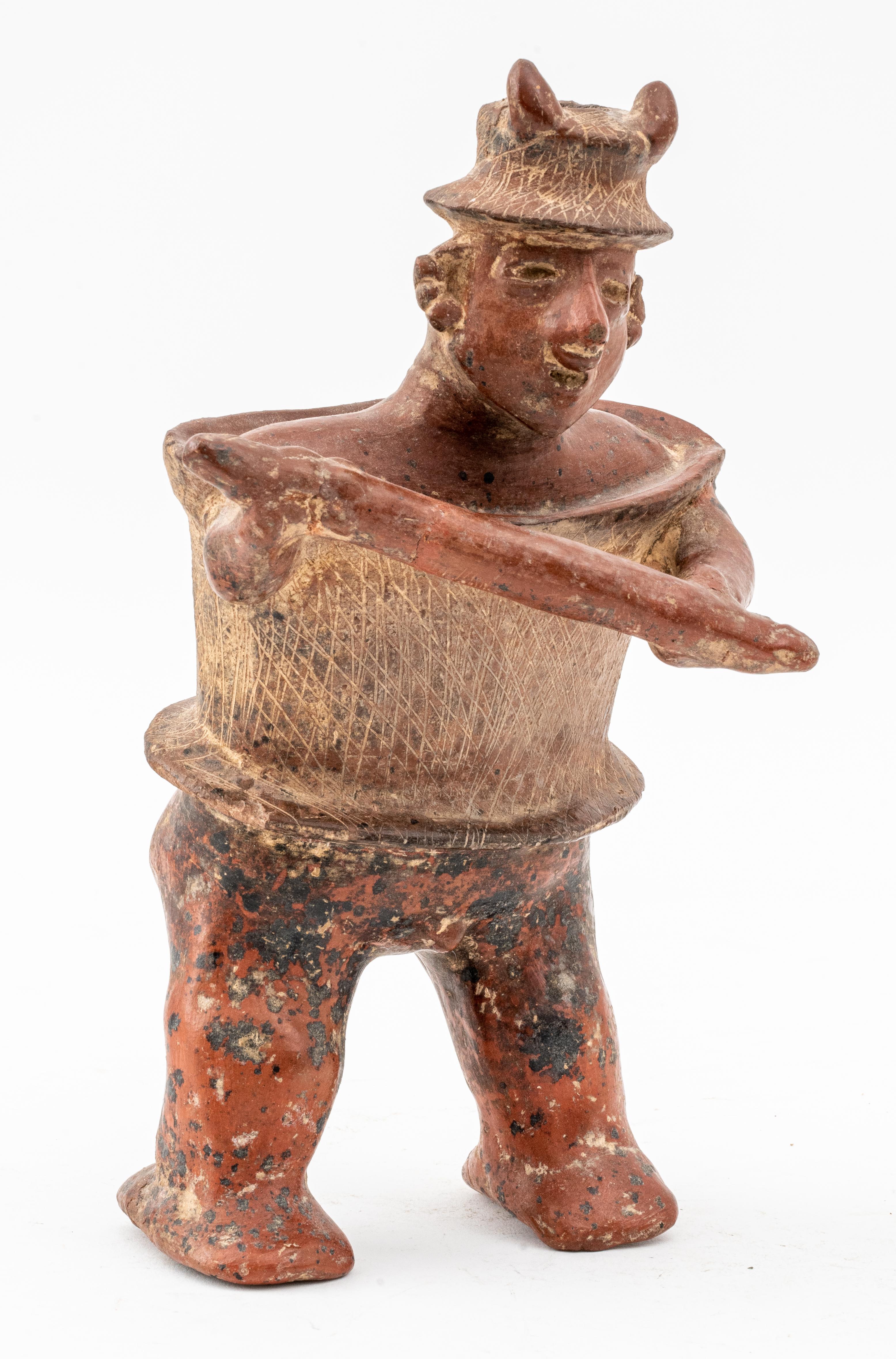 Ceramic Pre-Columbian Pottery Nayarit Warrior Form Figure