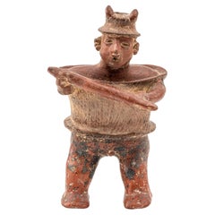 Pre-Columbian Pottery Nayarit Warrior Form Figure