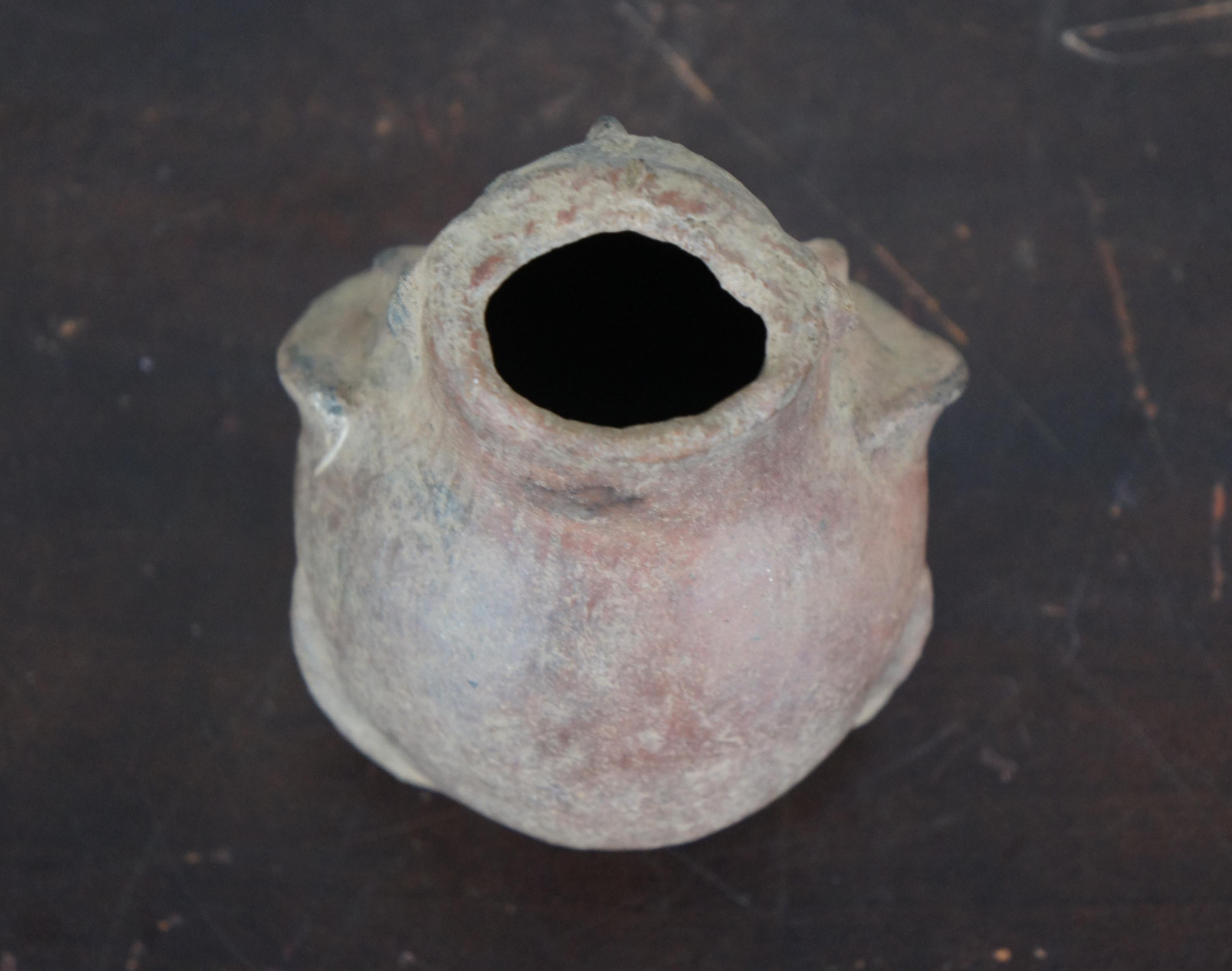 Earthenware Pre Columbian Primitive Clay Female Effigy Fertility Vessel Vase Pot Jar