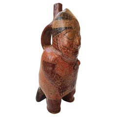 Pre Columbian Rare Nazca bird man transformation vessel South American art