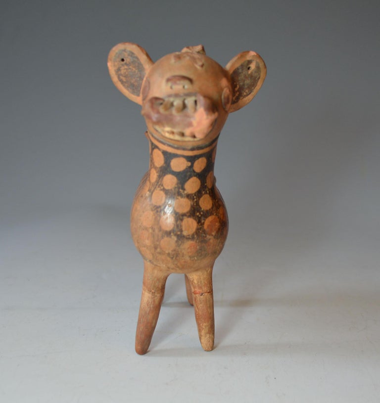 Peruvian Pre Columbian Rare Recuay Deer Vessel  C 200 BC  Provenance Ex Darwin Keynes For Sale