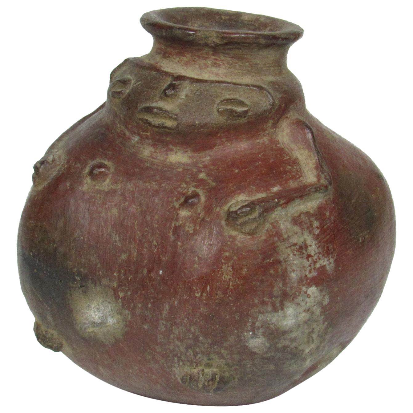 Pre-Columbian Redware Female Form Vessel For Sale
