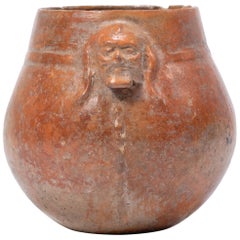 Pre-Columbian Redware Vessel with Face