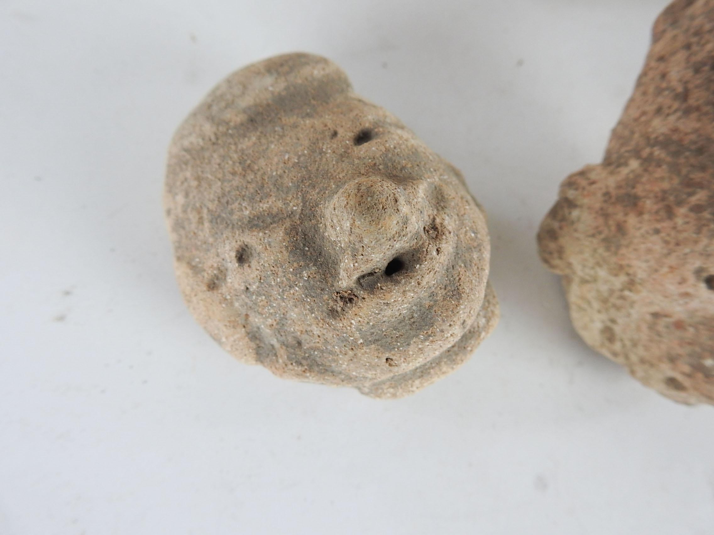 Pre-Columbian Pre Columbian Small Pottery Head Collection - Set of 5