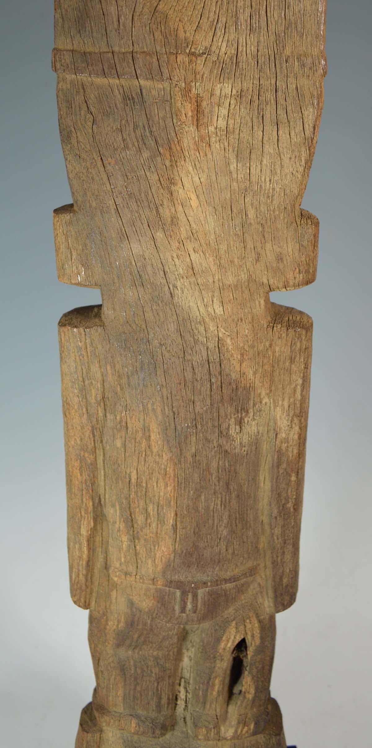 Pre Columbian Stunning Large Chimú Wood Marker Figure Ex Sothebys In Good Condition In London, GB